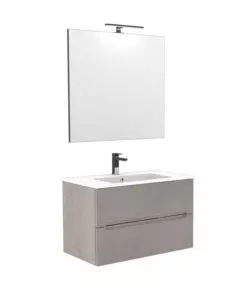 Mobile bagno 'canaletto' cemento caldo, 80 cm